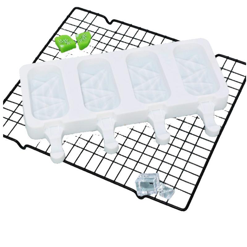 Snadno vyklopitelná silikonová forma na nanuky a zmrzlinu pro domácí použití