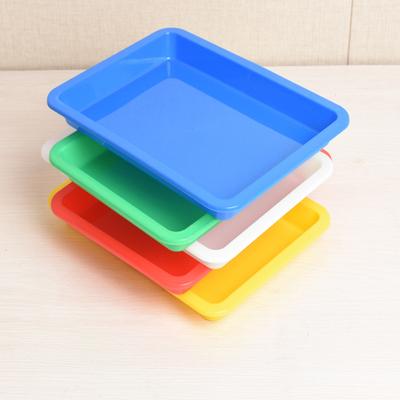 Plastic Square Trays Large Capacity Breakfast Snack Lunch Tray Kitchen Storage Boxes Plastic Organizer Trays Kitchen Accessories