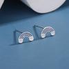 New Fashion Creative Rainbow Cloud 925 Sterling Silver Cute Girl Sweet Personality Earrings  E116