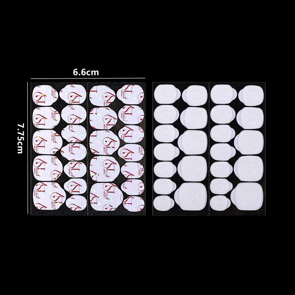 Enhanced 10th Gen Super Sticky Jelly Glue SUPER6L Ultra Press-On Nails: Waterproof, 20-Day Hold, Double-Sided Adhesive.