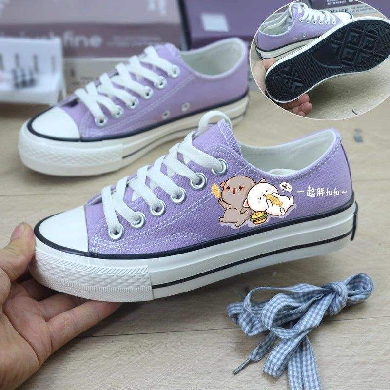 Nízké plátěné boty, jarní a podzimní ploché boty, skate boty