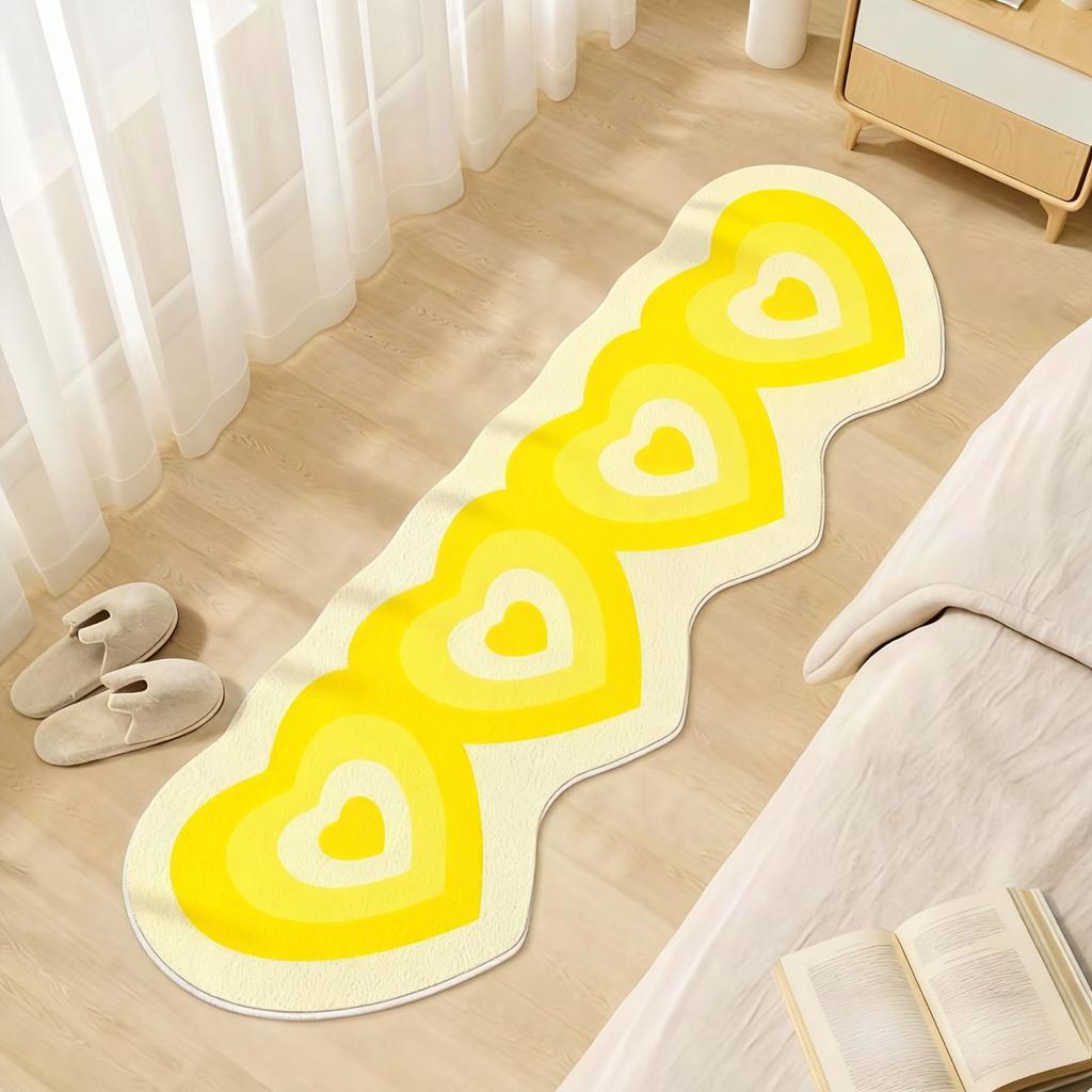 Irregular Shape Rugs for Bedroom Heart Shape Living Room Decoration Girl Carpet Thickend Plush Bedside Rug Fluffy Soft Floor Mat
