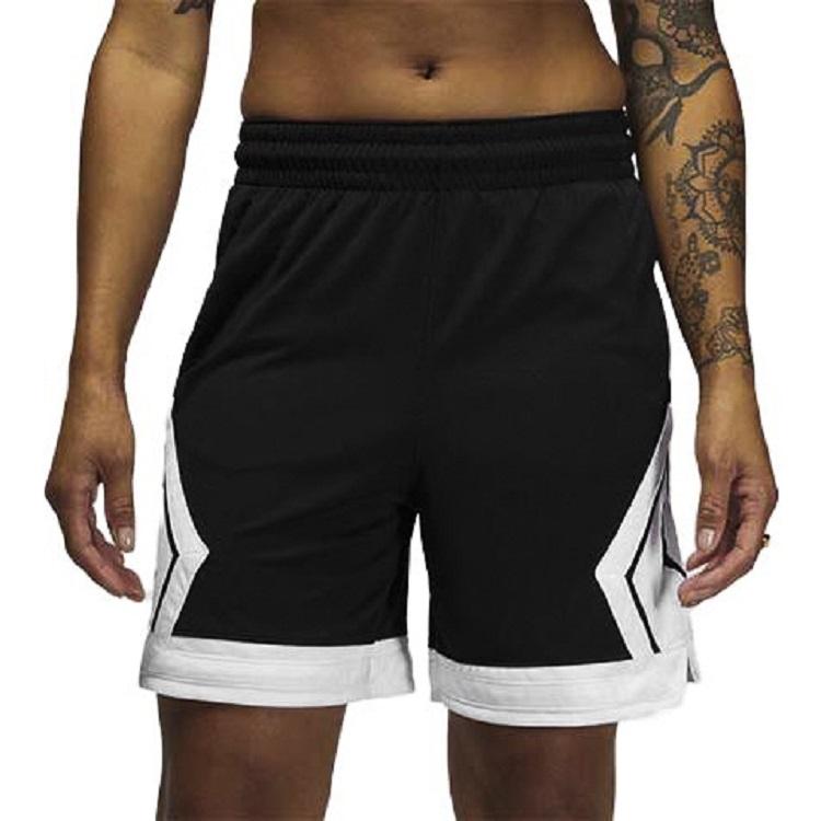 Jordan Diamond Colorblock Quick-Dry Breathable Sports Shorts Women Bottoms Black FB4589-010