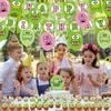 The Frog of Keroppi Birthday Party Decorations, Cartoon Big-Eyed Frog Theme Birthday Supplies set with Happy Birthday Banner,Cake Toppers,Balloons
