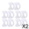 2x5 Pair Pinky Toe Separators Little Straightener White , White, 2 Pcs