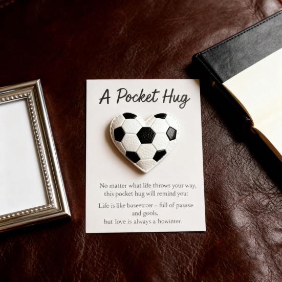 Golf Pocket Hug with Card Heart-Shaped Softball Golf Ball Pocket Hug Token Encouragement Keepsake Gift for Softball Lovers Golfers Sports Enthusiasts