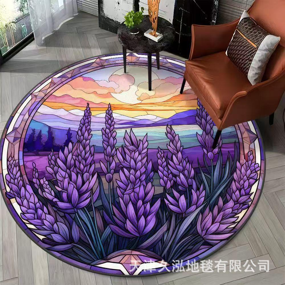 Circular Carpet Living Room Sofa Bedroom Floor Mat Foyer Dirt Resistant and Easy To Maintain Door Mat