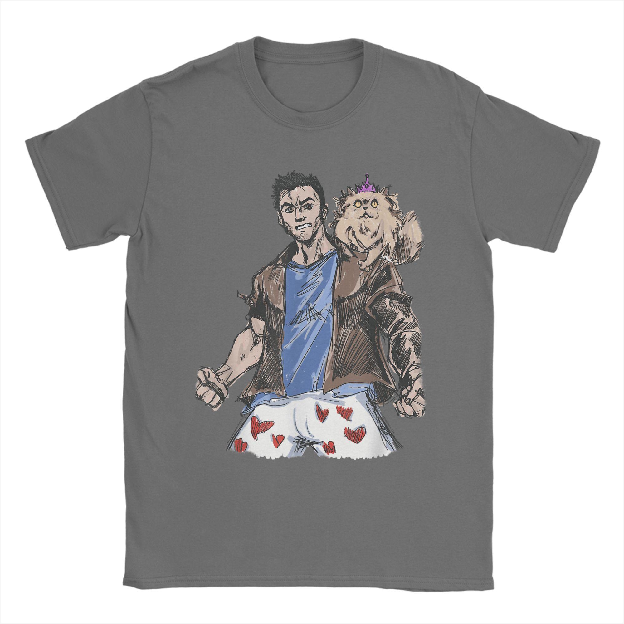 

Dungeon Crawler Carl T-Shirt Men Crewneck Cotton T Shirts Short Sleeve Tee Shirt New Arrival Clothing M