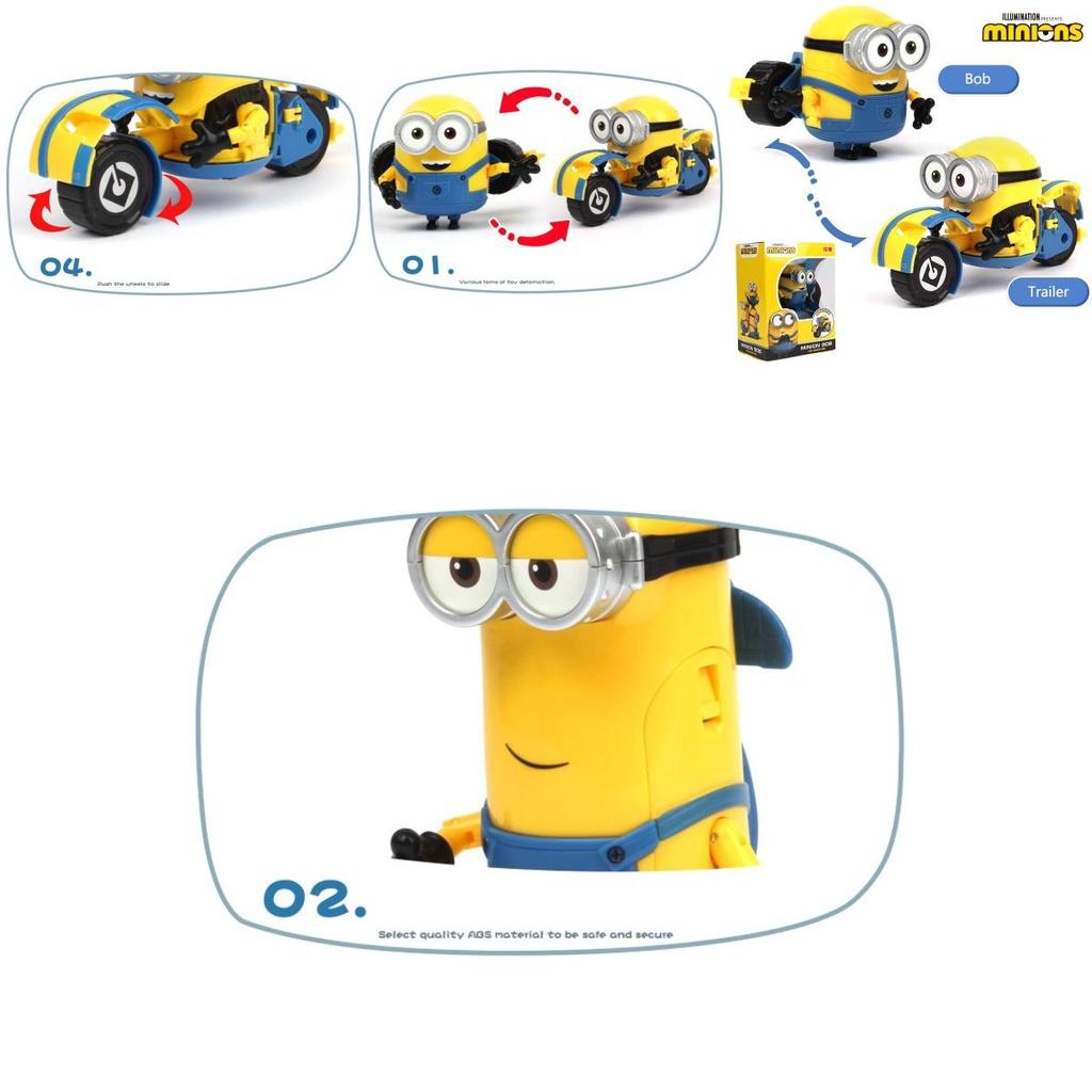 Ich – Einfach unverbesserlich Minions Kevin Stuart Bob Actionfigur Verformbares Modell Spielzeugauto Sammle die gesamte Serie für maximale Action!