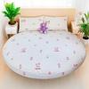 1PC Waterproof Round Cartoon Printed Bed Fitted Sheet with Elastic Single/Queen/King Mattress Cover (without Pillowcase)