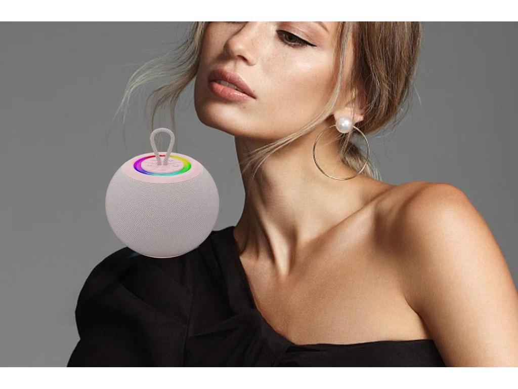 Portable RGB Light Bluetooth Speaker with Subwoofer - Creative Ball Design
