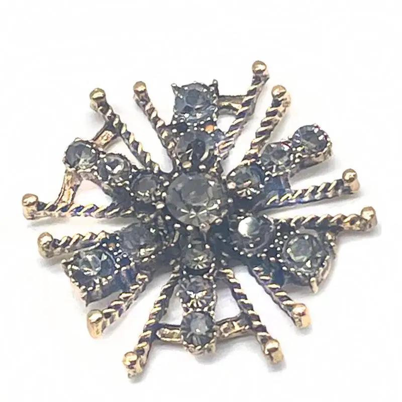 1Pcs Metal Pearl Camellia Flower Shoe Charms Shoes Decoration Diamond Chains Luxury Accessories for Women Girls Sandals Shoes