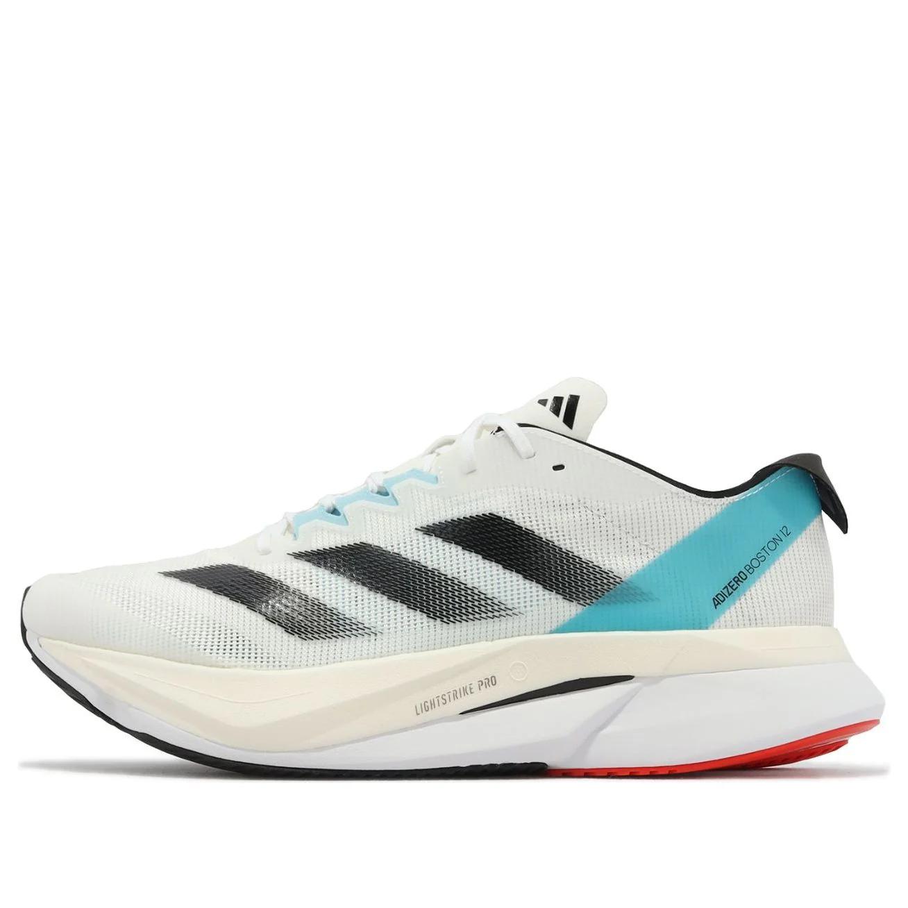 adidas Adizero Boston 12 White Light Aqua ID4237 46