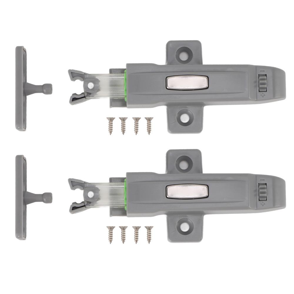 2Pcs ABS Touch Catch Closure Collision Resistant Self Locking Device Wardrobe Door