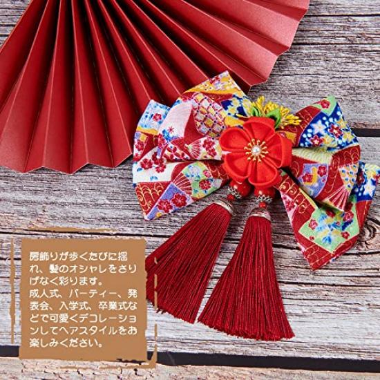 [OTAKUMARKET] Haaraccessoire Schleife für Abschlussfeier, Volljährigkeitszeremonie, Japanische Schleife, Hakama, Shichi-Go-San, Yukata, Kimono, Furisode,