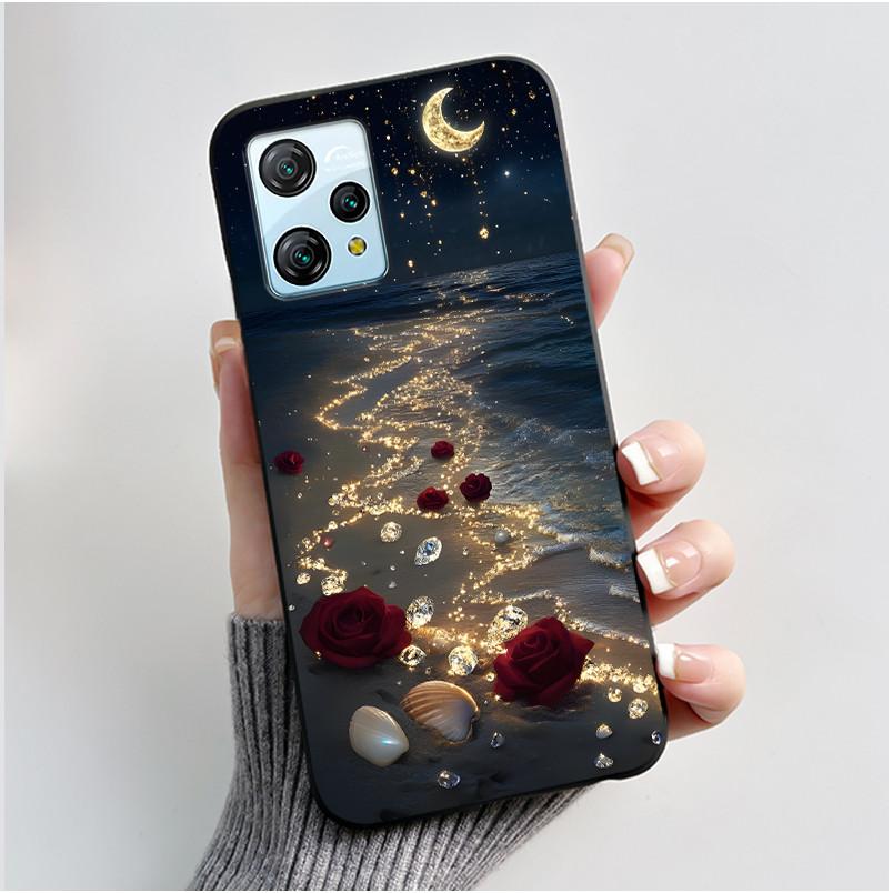 For Blackview A53 Case Blackview A53 Pro Back Cover Luxury Cute Love Rabbit Funny Black TPU Soft Silicone Protective Phone Case