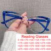 Fashion Double Color Cat Eye Women Reading Glasses Men Hyperopia Eyeglasses Anti Blue Light Optics Computer Presbyopia Glasses