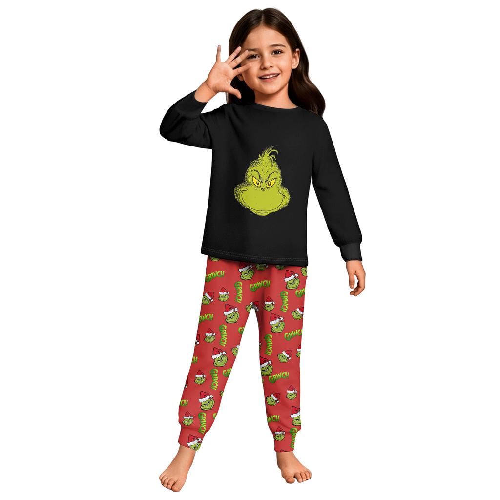 Children's  Boys And Girls Thin Two-piece  Long-sleeved Pants Two-piece