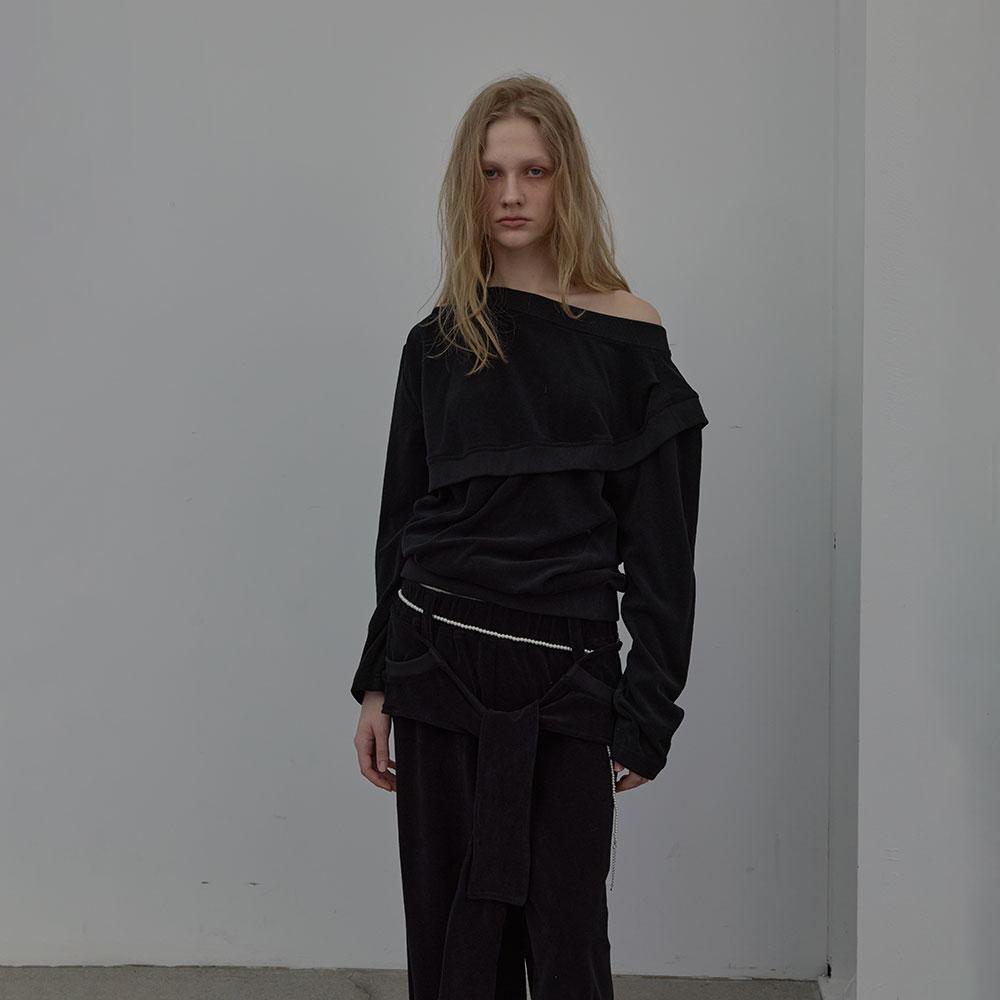 LCDC™ Layered Detail Jersey Top (Black)