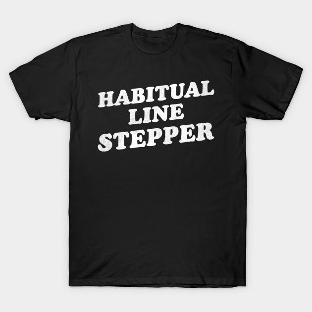 

Men Black Print T-shirt Habitual Line Stepper No-Cut Transfer Paper Print Cotton Tshirt 3XL чорний