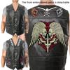 Trendy Men's And Denim Horse Oversized Embroidered Vest With Sleeveless Personalized Casual Camisole Braiding the thread 02-1