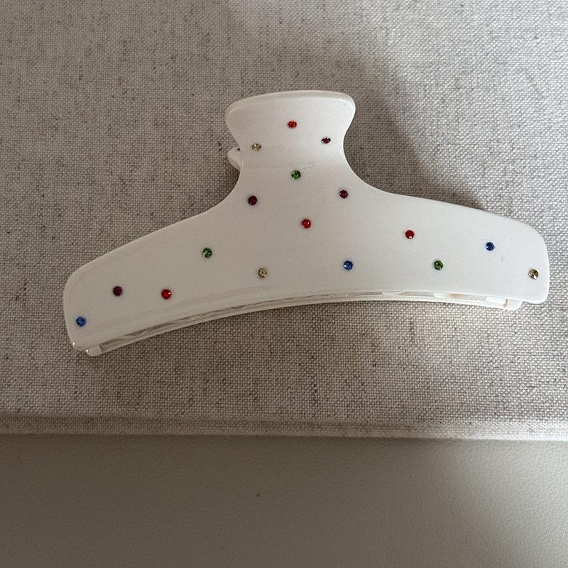 Neu Angekommen Einfache Doppelseitige Bunte Strasssteine Eingelegte Essigsäure Haarspange Haargummi Seitenclip Haarschmuck