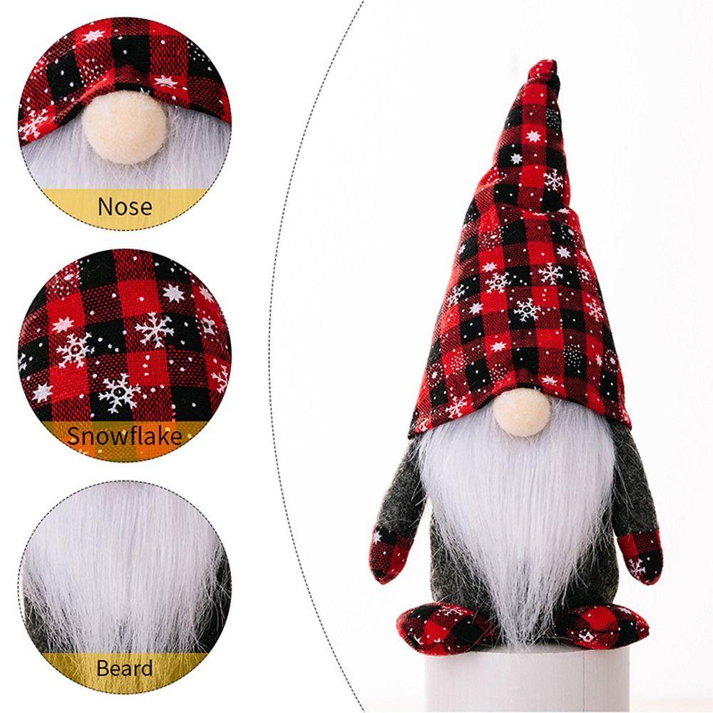 Cute Faceless Gnome Ornaments Plush Christmas Rudolf Doll  Hotel Office Decor