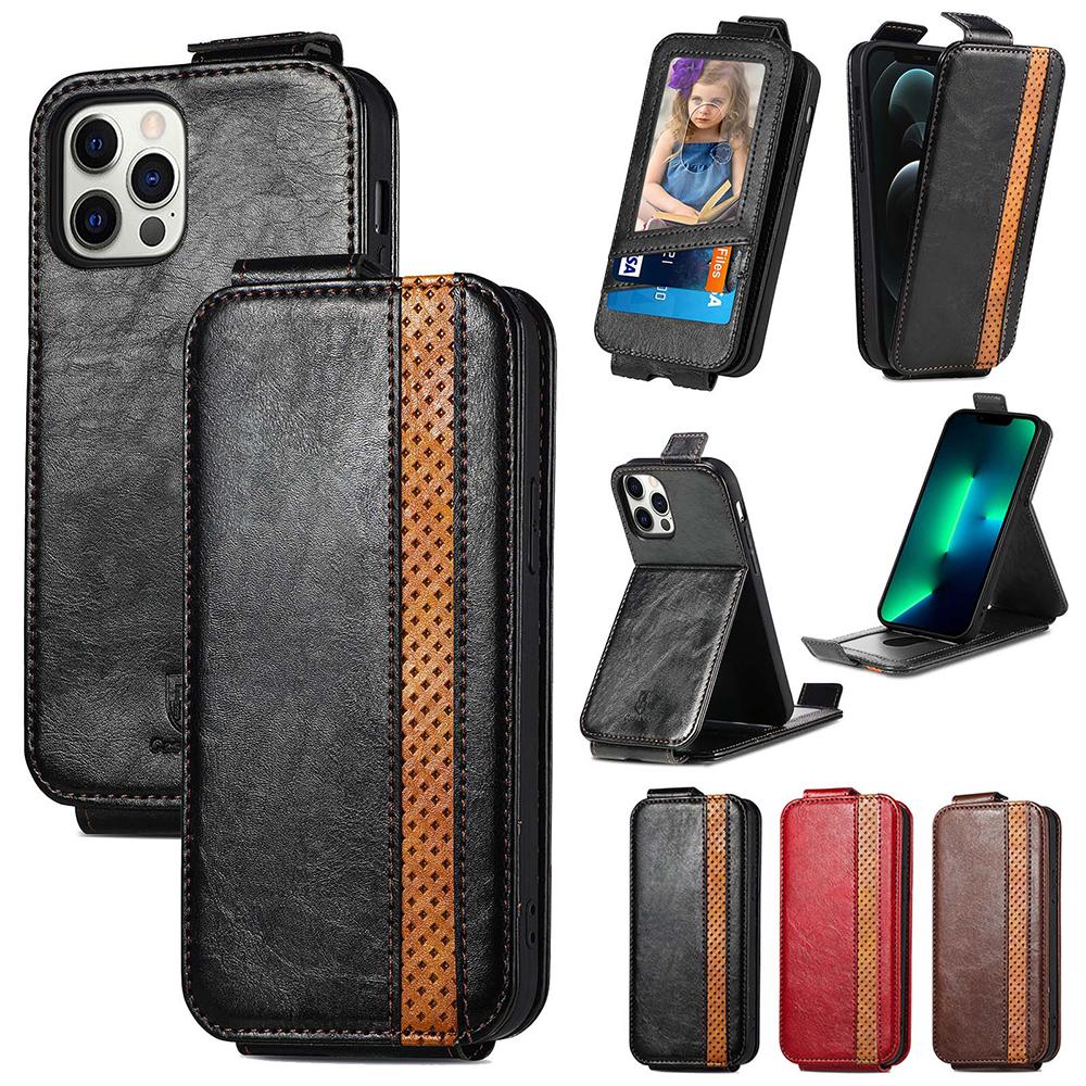Vertical Flip Wallet Case For Samsung Galaxy S22 Ultra S21 Plus S20 A13 A23 A33 A53 A73 A12 A22 A32 A52S Card Holder Phone Cover