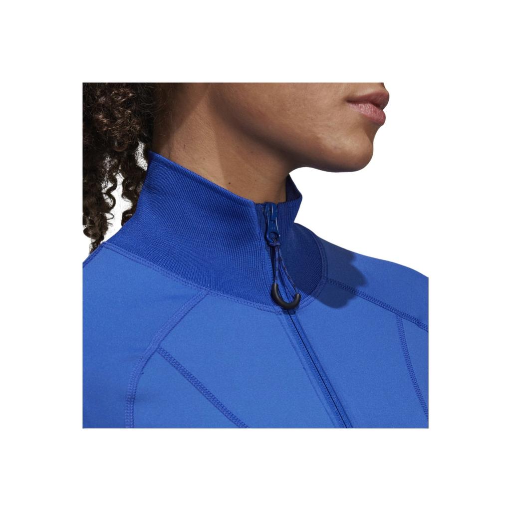 Adidas X Stella McCartney Collaboration Training Mid-Length Solid Color Sports Jacket Women Jacket Blue HD9104