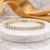 Yousheng Women Bracelet, Sparkling Cubic Zirconia Inlaid Bracelet with Claw-Setting Technology, Adjustable Chain Wristband for Jewelry