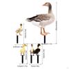 4x Duck Animal Statue Stakes, Garden Decorative, Weatherproof, Ornament for