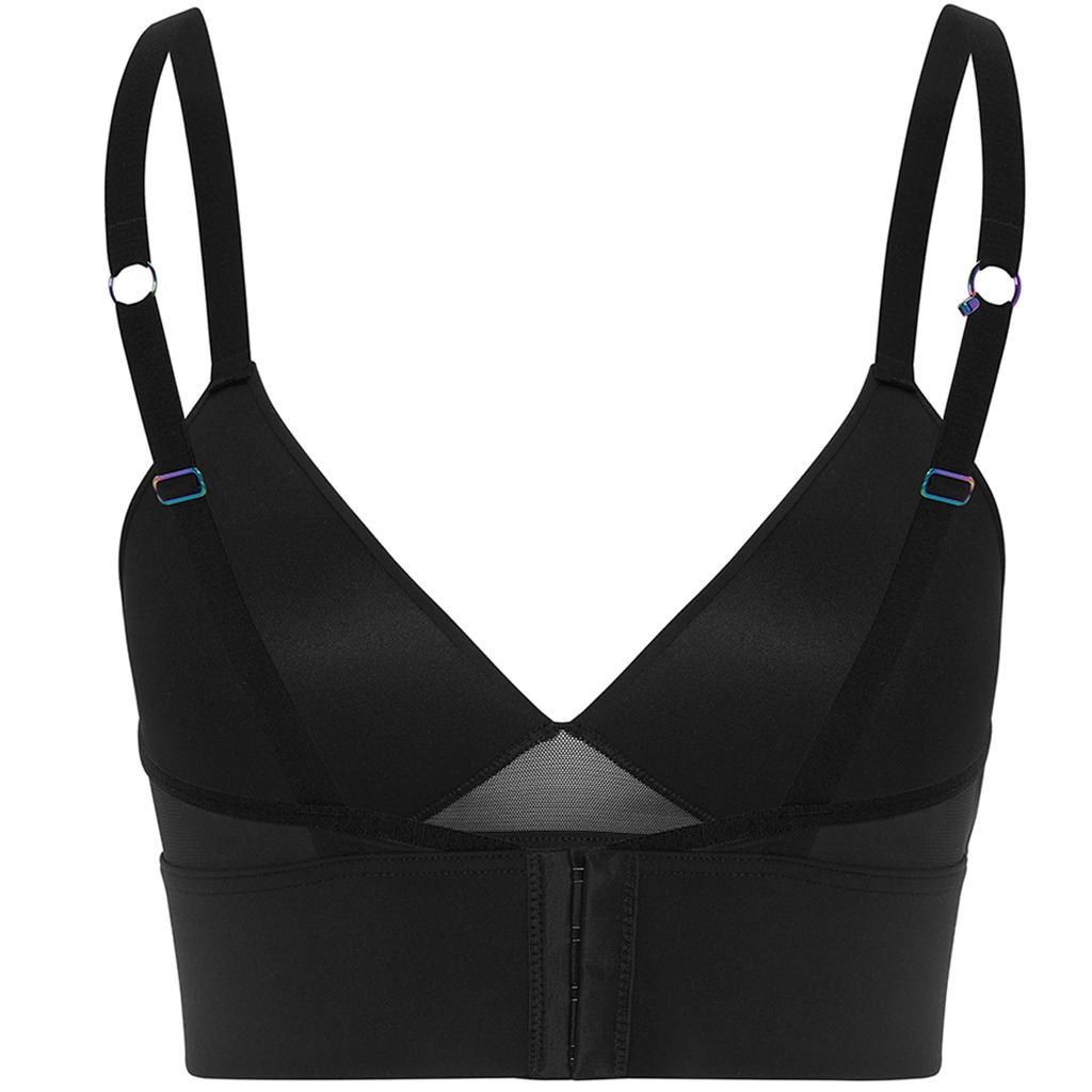 Puma Solid Color Sports Breathable Backless Casual Full Cup Bra Women Underwear Black 701229178-001