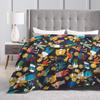 Bart Homer Lisa Marg Blanket The S-Simpsons Super Soft Print Plush Throw Blanket For Living Room Flannel Bedspread Bed Cover