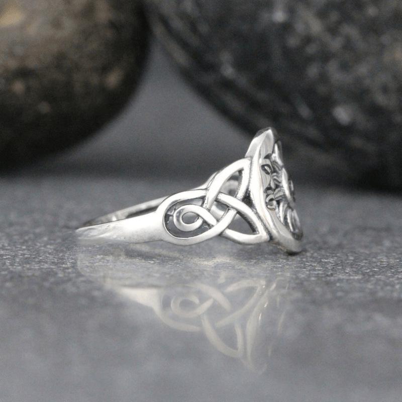 Bague Rétro Soleil et Lune pour Femme Yun Miao - Style Européen et Américain