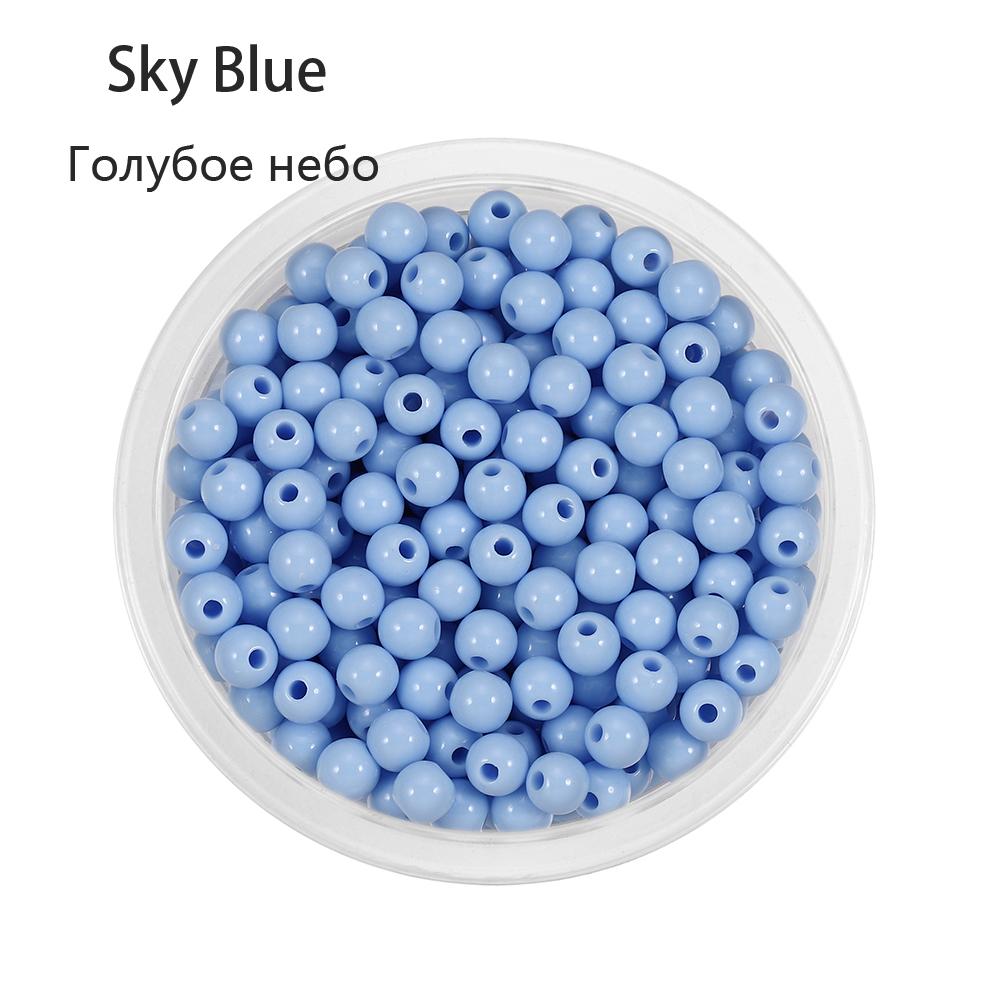 10-200pcs Mixed Acrylic Plastic Smooth Round Ball Spacer Beads 6 8 10 12MM Pick Size For Jewelry Making Accessories
