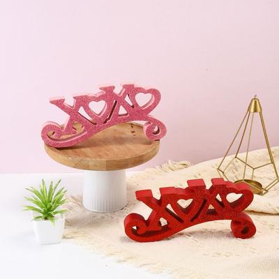 Wooden Valentine's Day Ornaments Handmade Romantic English Letter Decoration Elegant Valentines Day Gifts