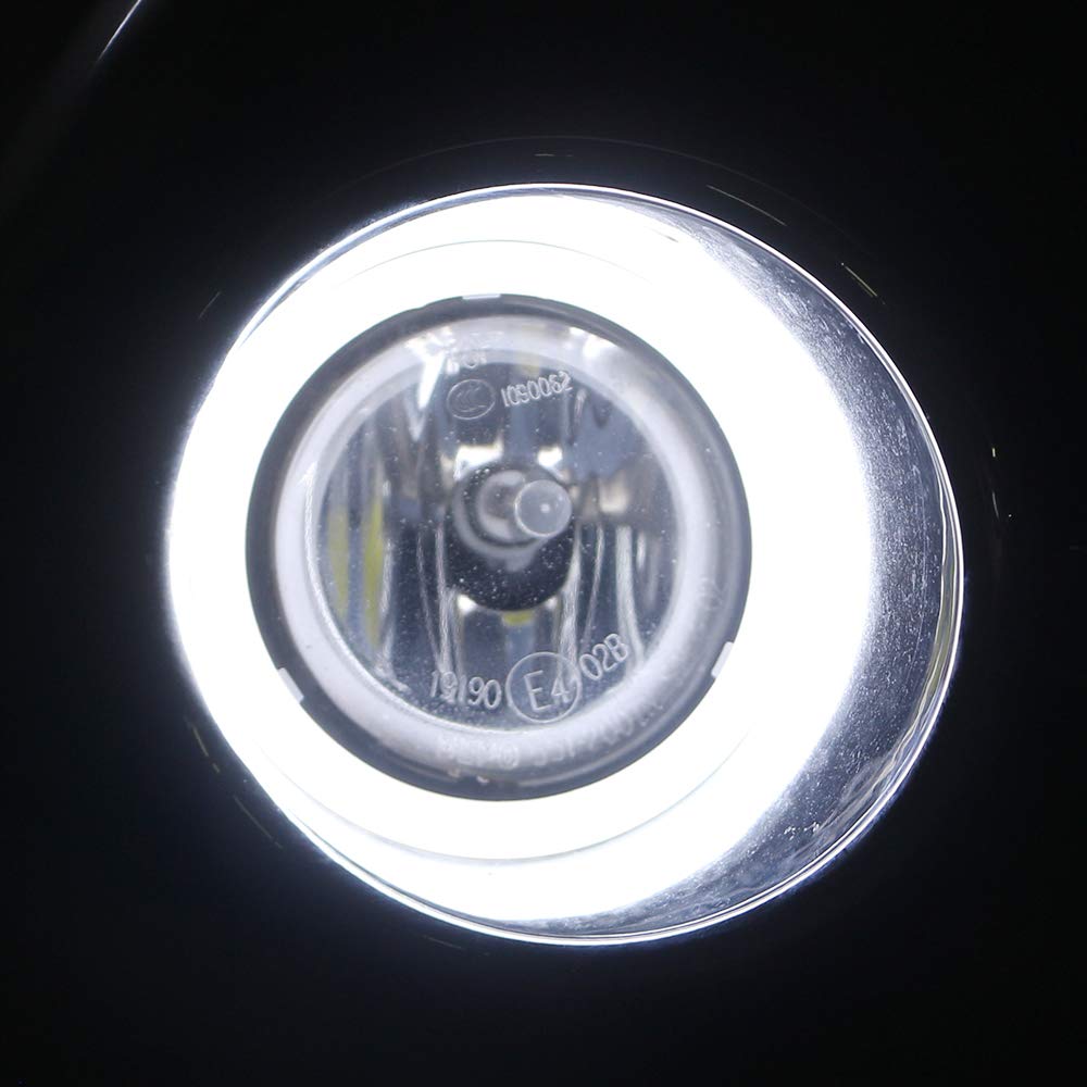YongMing COB Squid Ring White LED Headlight Fog Lamp 60MM 39 Rows Diffused Cover with Ballast 2pcs