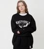 NP STUDIO Orca Whale Oversized Sweatshirt Black