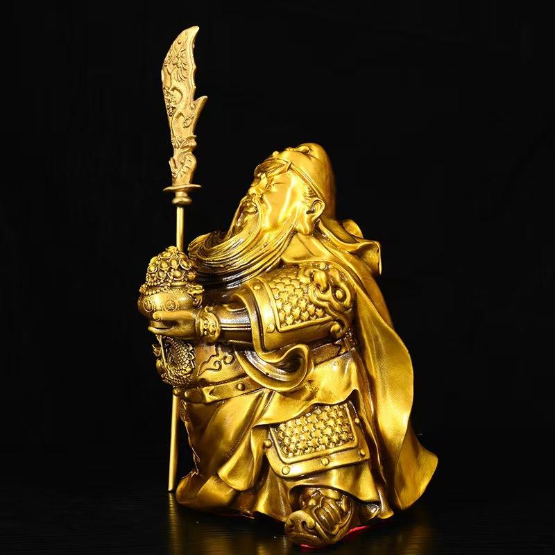 Copper Cartoon Brass Decoration Money Cornucopia Gong Opening Living Room Lord Guan The Second God Of Wealth Craf