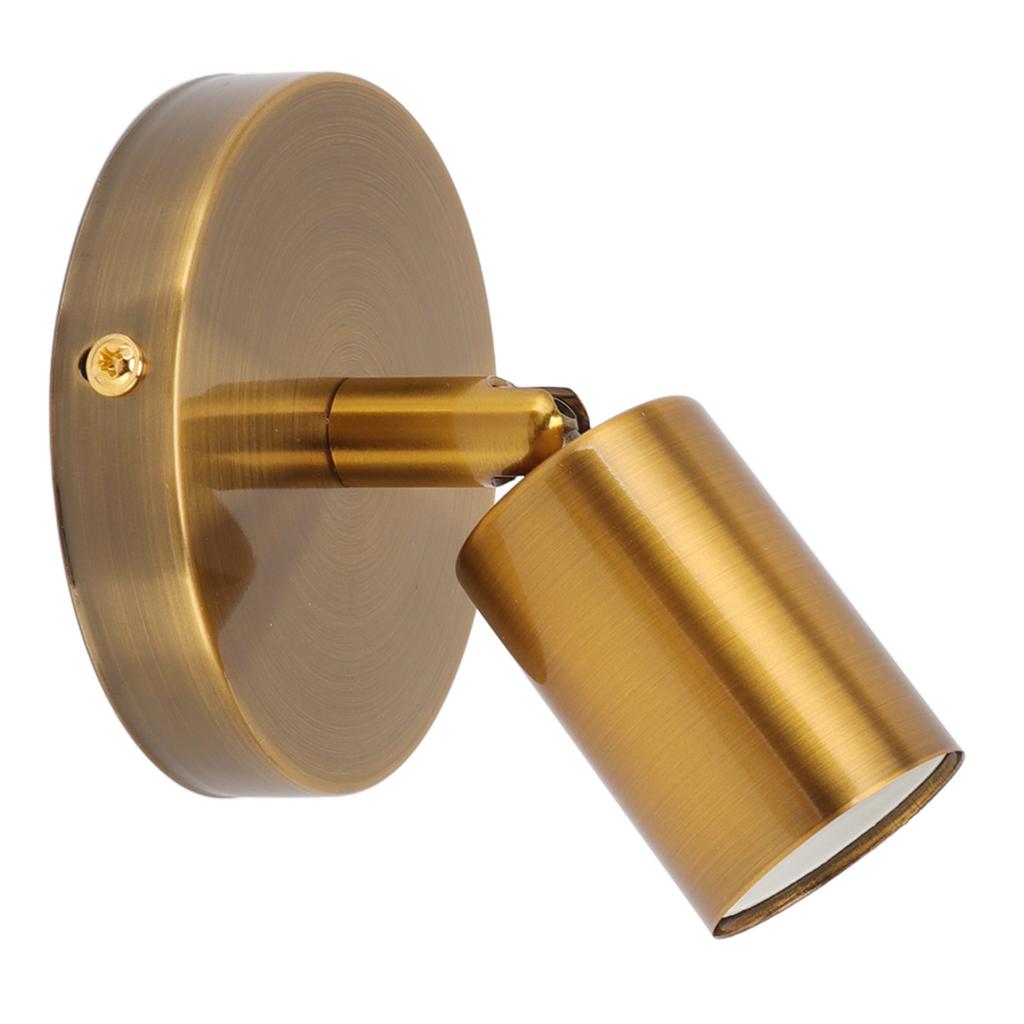 E27 E26 Wall Lamp Base 180 Degrees Up and Down Adjustable Iron Decoration Bulb Socket for Bedroom Living Room Gold