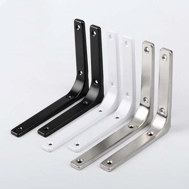 L Shaped Shelf Bracket Wall Mount Brackets Home Decor Layer Board Support Furniture Connectors Heavy Duty Right Corner Code