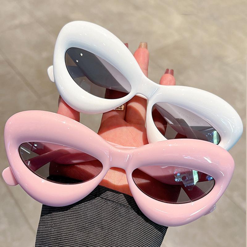 Vintage Brand Designer  Cat Eye Sunglasses Women For Men Sun Glasses Luxury Shades Big Frame Trending Lipe Oversized Eyeglass