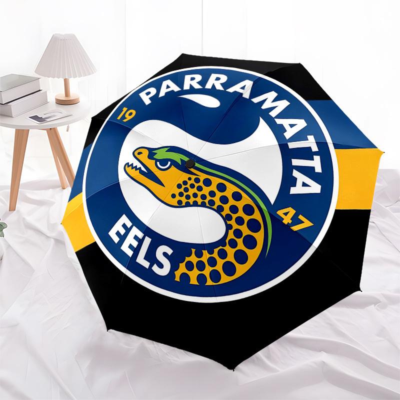 Parramatta Eels, Logo- Automatic Opening and Closing, 8-rib Structure Portable Umbrella, Suitable for Men and Women in All Seasons - Perfect