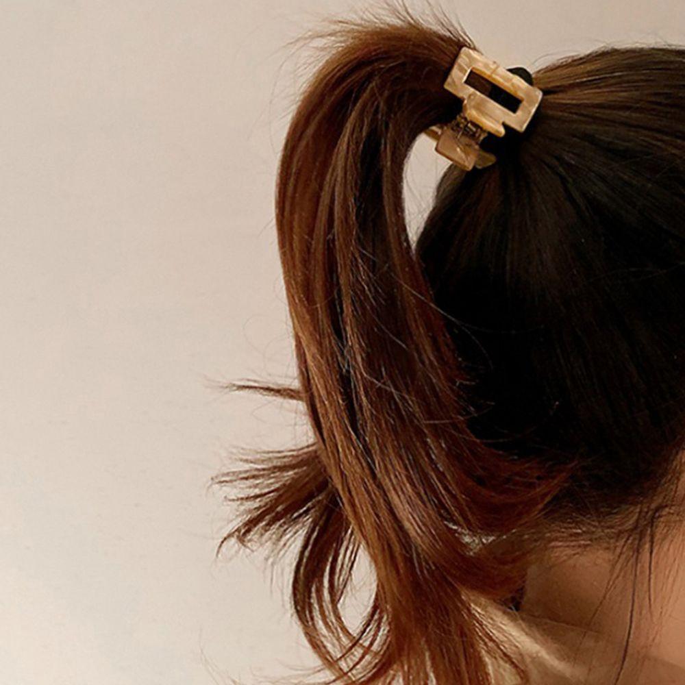 Vintage Small Chessboard Square Temperament Japanese Headwear Female Hairpin Small Hair Claw Korean Style Hair Clip
