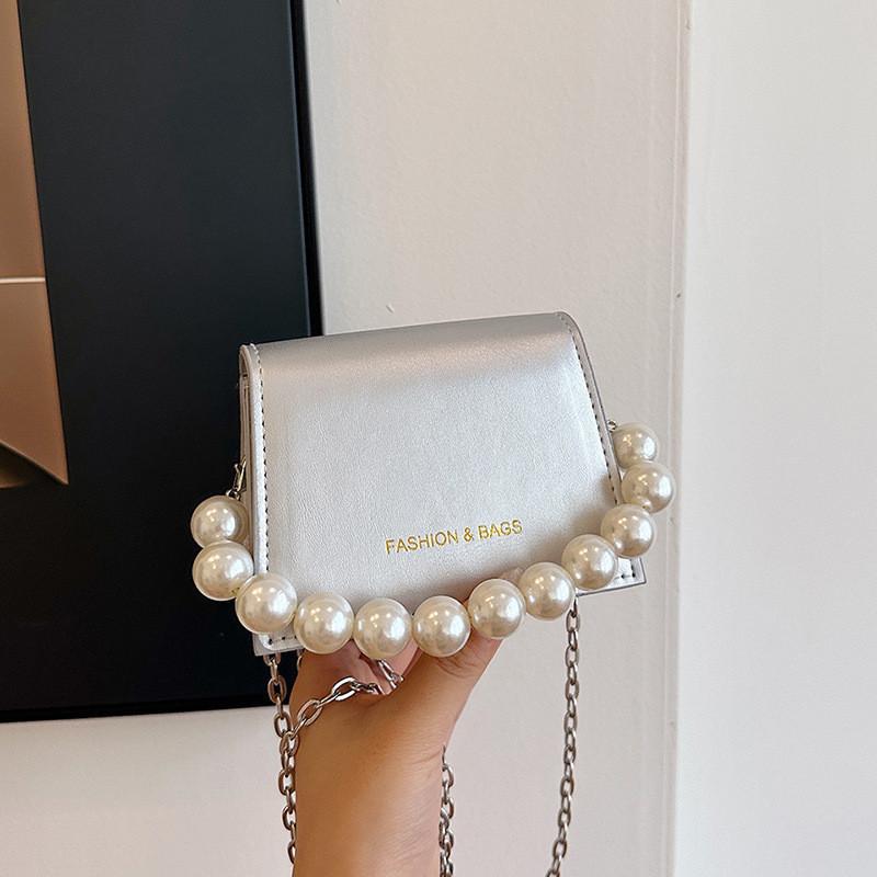 Stylish Mini Pu Pearl Chain Crossbody Bag For Women In Trendy Colors For Spring 2024