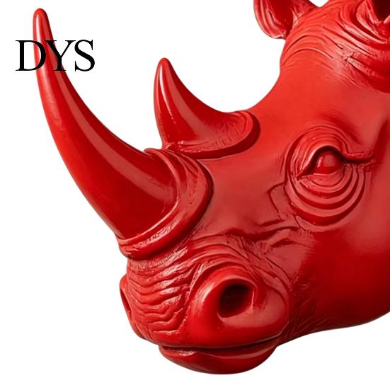 Functional Wall Sculpture Rhino Head Hook for Keys And Hats, Decorative Animal Coat Entryway Bag Organizer Rack Entryway, Creative Key Holder,