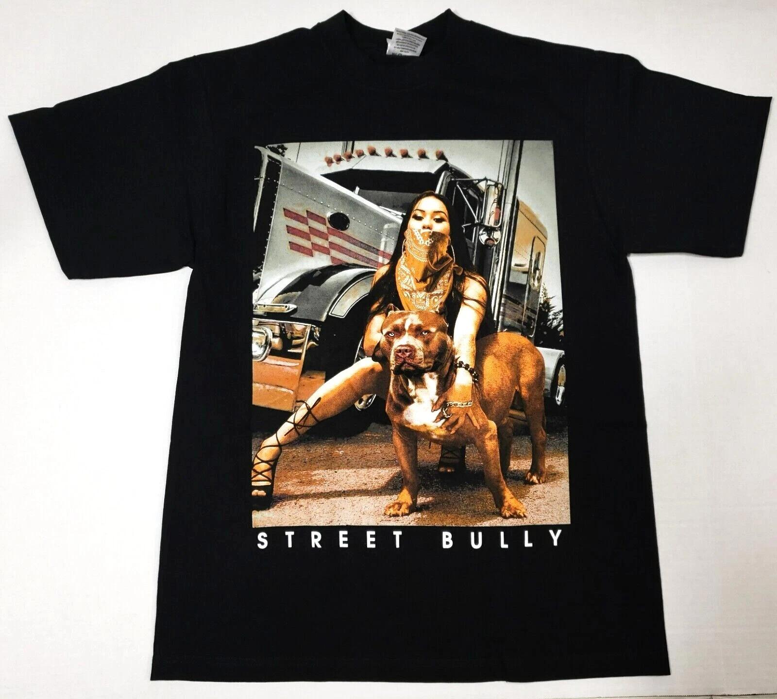 STREET BULLY T-shirt Pit Bull Urban Streetwear Men s Tee Black New 3XL