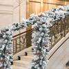 Flocked Artificial and Needle Christmas Garland 6ft for Front Door Window Holiday Decor