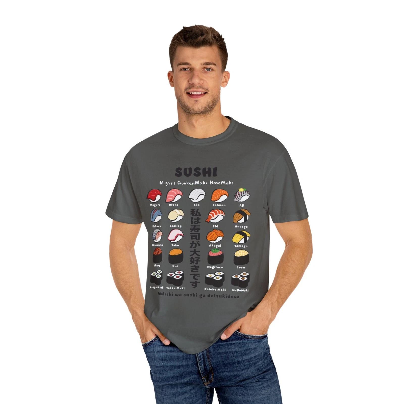Sushi Lovers Shirt, Sushi Identification T-shirt, Cute Kawaii Sushi T Shirt S