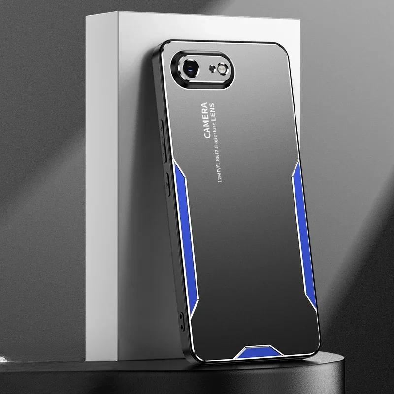 

Для iPhone 16E 16 E роскошный алюминиевый сплав металлический противоударный бампер камера защитный чехол для телефона для iPhone 16e SE 4 5G SE4 чехол For iPhone 16 синий